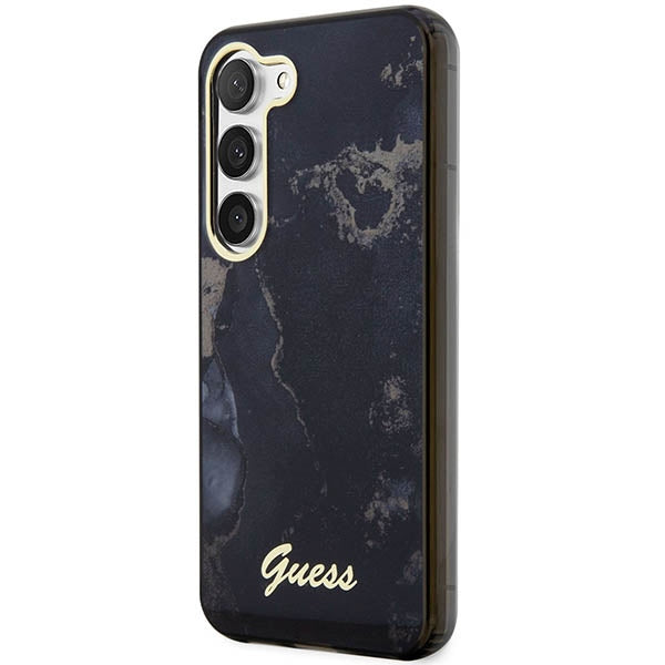 Guess GUHCS23SHTMRSK S23 S911 black/black hardcase Golden Marble Collection
