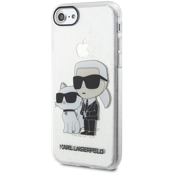 Karl Lagerfeld KLHCI8HNKCTGT iPhone 7/8/ SE 2020 / SE 2022 transparent hardcase Gliter Karl&amp;Choupette