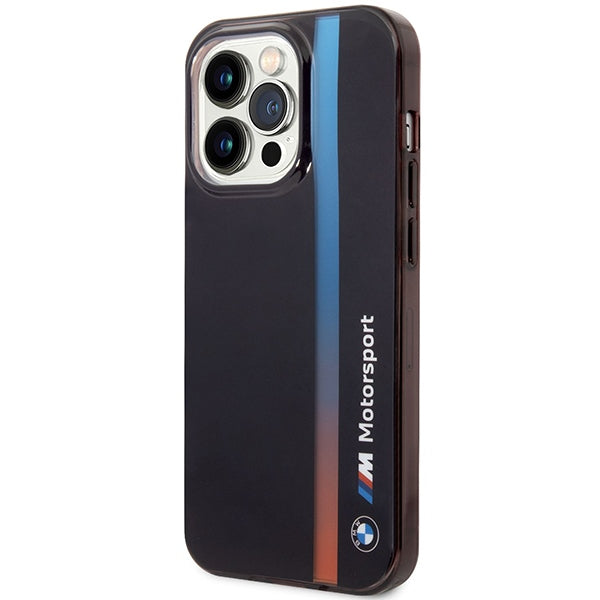 Case BMW BMHCP14L22HVGV iPhone 14 Pro 6.1" black/black IML Tricolor Stripe