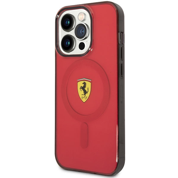 Ferrari FEHMP14LUKR iPhone 14 Pro 6,1" raudonas/raudonas kietas dėklas Translucent Magsafe 