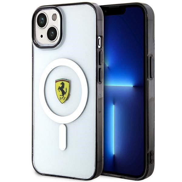 „Ferrari FEHMP14MURKT iPhone 14 Plus 6.7“ skaidrus kietas dėklas „Outline Magsafe“ 