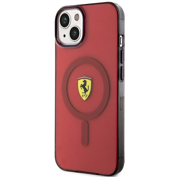 Ferrari FEHMP14SUKRR iPhone 14 6,1 colio raudonas/raudonas kietas dėklas Translucent Magsafe 