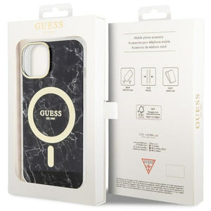 Guess GUHMP14MPCUMAK iPhone 14 Plus 6.7" black/black hardcase Marble MagSafe