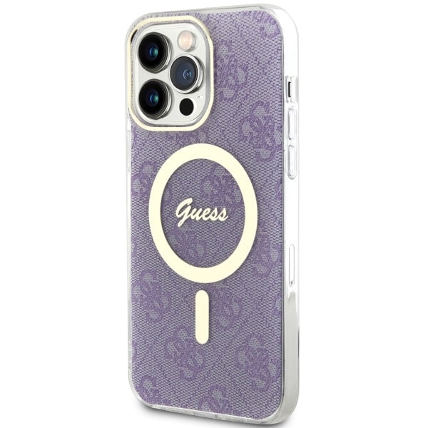 Guess GUHMP14XH4STU iPhone 14 Pro Max 6.7" purple/purple hardcase 4G MagSafe