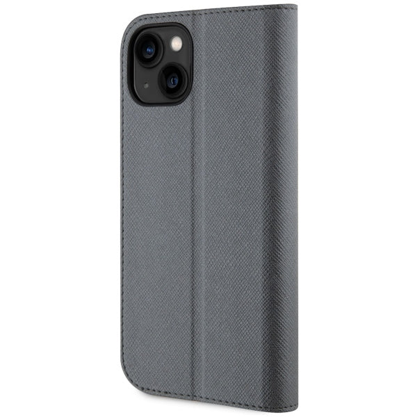 Karl Lagerfeld KLBKP14SSANKCPG iPhone 14 6.1" bookcase silver/silver Saffiano Karl &amp; Choupette