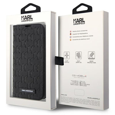 Karl Lagerfeld KLBKP14XSAKLHPK iPhone 14 Pro Max 6.7" bookcase black/black Saffiano Monogram
