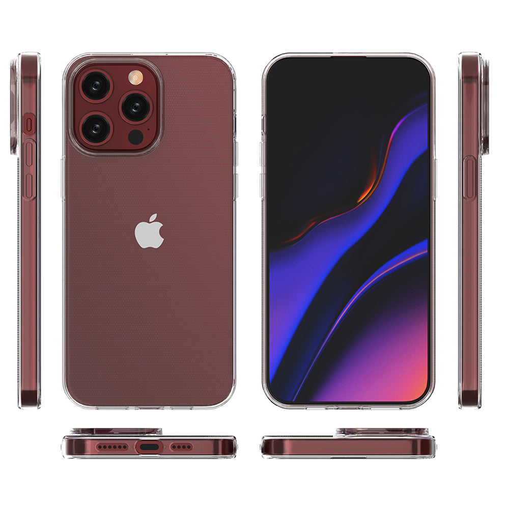 iPhone 15 Pro Max case from the Ultra Clear series in transparent color