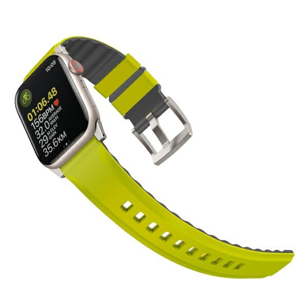 Uniq Linus Airosoft Silicone strap for Apple Watch 1/2/3/4/5/6/7/8/SE/SE2/Ultra 42/44/45/49mm - lime