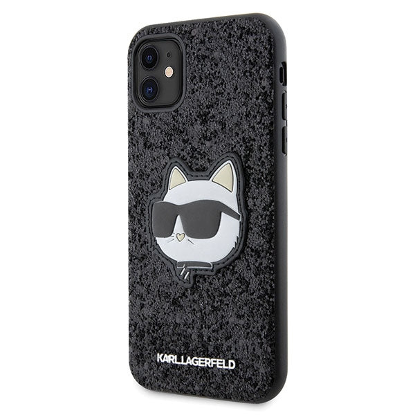 Karl Lagerfeld KLHCN61G2CPK iPhone 11 / Xr 6.1" black/black hardcase Glitter Choupette Patch
