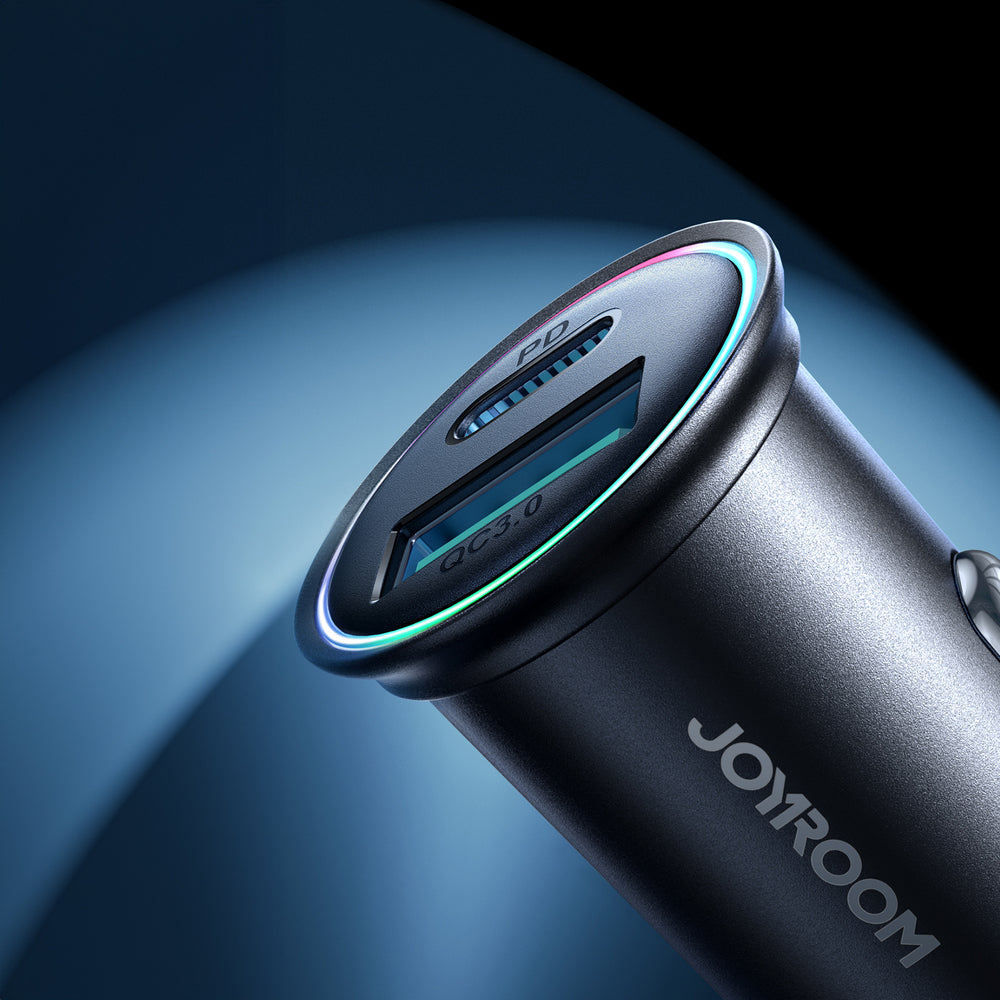 „Joyroom JR-CCN04“ 60 W USB-A USB-C mini įkroviklis – juodas