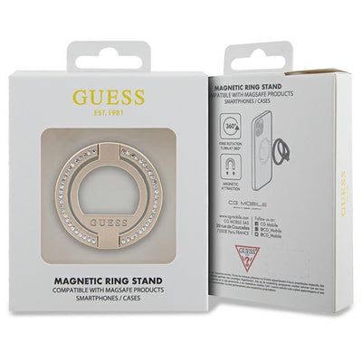 Guess MagSafe Ring stand GUMRSALDGD gold/gold Rhinestone