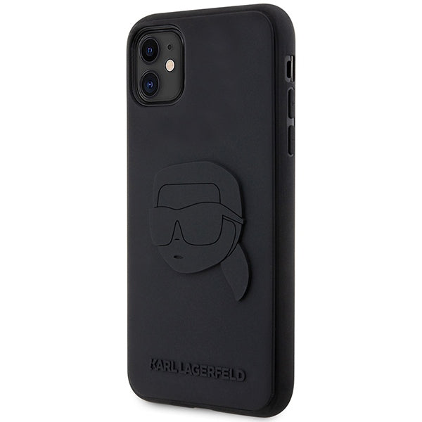 Karl Lagerfeld KLHCN613DRKNK iPhone 11 / Xr 6.1" black/black hardcase Rubber Karl Head 3D