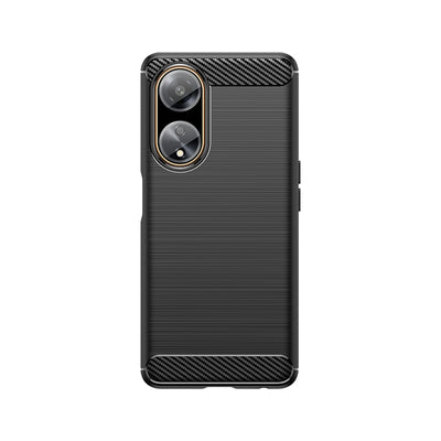 Flexible carbon pattern case for Oppo A98 5G Carbon Case - black