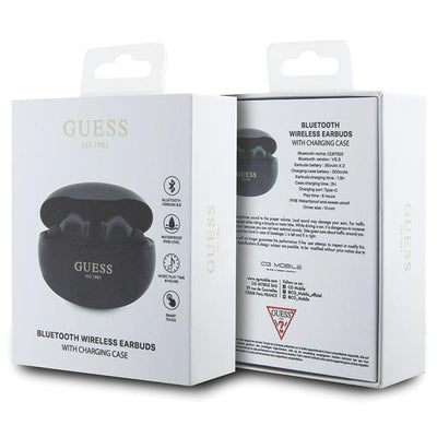Guess GUTWST50EK TWS Bluetooth headphones + docking station - black Classic EST