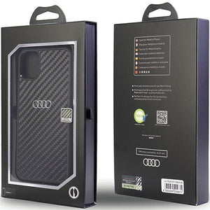 Audi Carbon Fiber iPhone 11 / Xr 6.1" black/black hardcase AU-TPUPCIP11-R8/D2-BK
