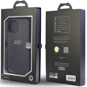 Audi Carbon Fiber iPhone 14 6.1" black/black hardcase AU-TPUPPCIP14-R8/D2-BK