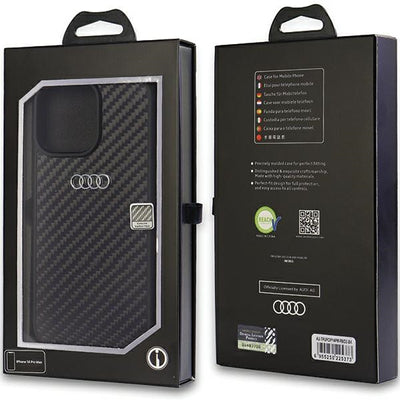Audi Carbon Fiber iPhone 14 Pro Max 6.7" black/black hardcase AU-TPUPCIP14PM-R8/D2-BK