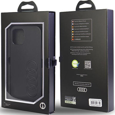 Audi Synthetic Leather iPhone 12/12 Pro 6.1" black/black hardcase AU-TPUPCIP12P-TT/D1-BK