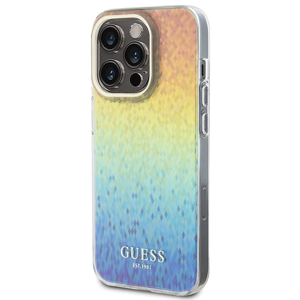 Guess IML Faceted Mirror Disco Iridescent case for iPhone 15 Pro - multicolored