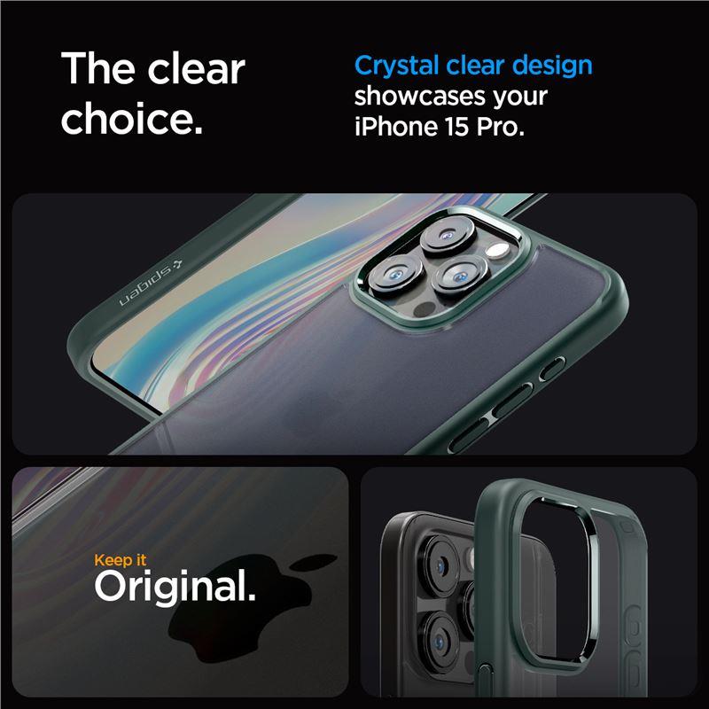 Spigen Ultra Hybrid iPhone 15 Pro Case - Dark Green