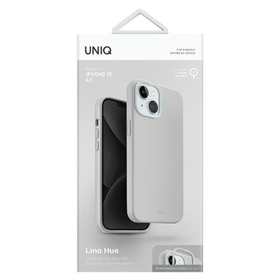 Uniq Lino Hue Magclick Charging case for iPhone 15 - light gray
