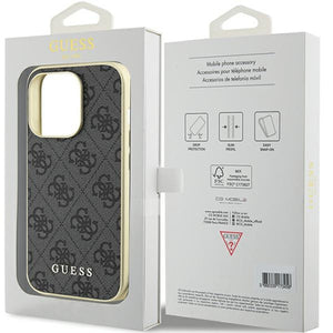 Guess GUHCP15LGF4GGR iPhone 15 Pro 6.1" gray/gray hardcase 4G Charms Collection