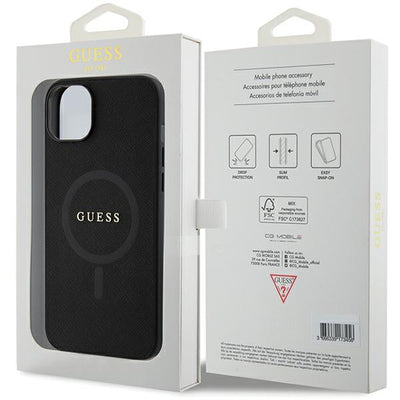 Guess GUHMP15MPSAHMCK iPhone 15 Plus 6.7" black/black hardcase Saffiano MagSafe