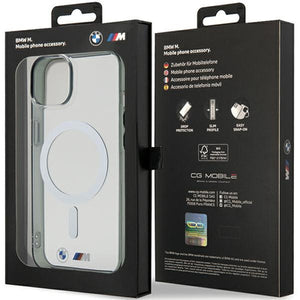 BMW Silver Ring MagSafe iPhone 15 Case - Clear
