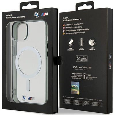 BMW Silver Ring MagSafe iPhone 15 Case - Clear