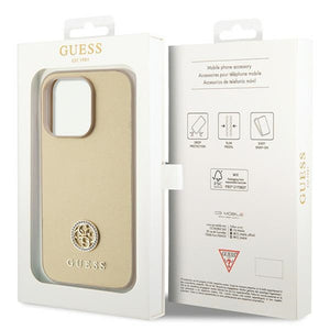 Guess GUHCP15XPS4DGPD iPhone 15 Pro Max 6.7" gold/gold hardcase Strass Metal Logo