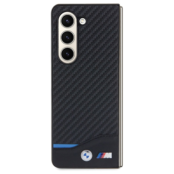 BMW Leather Carbon case for Samsung Galaxy Z Fold 5 - black
