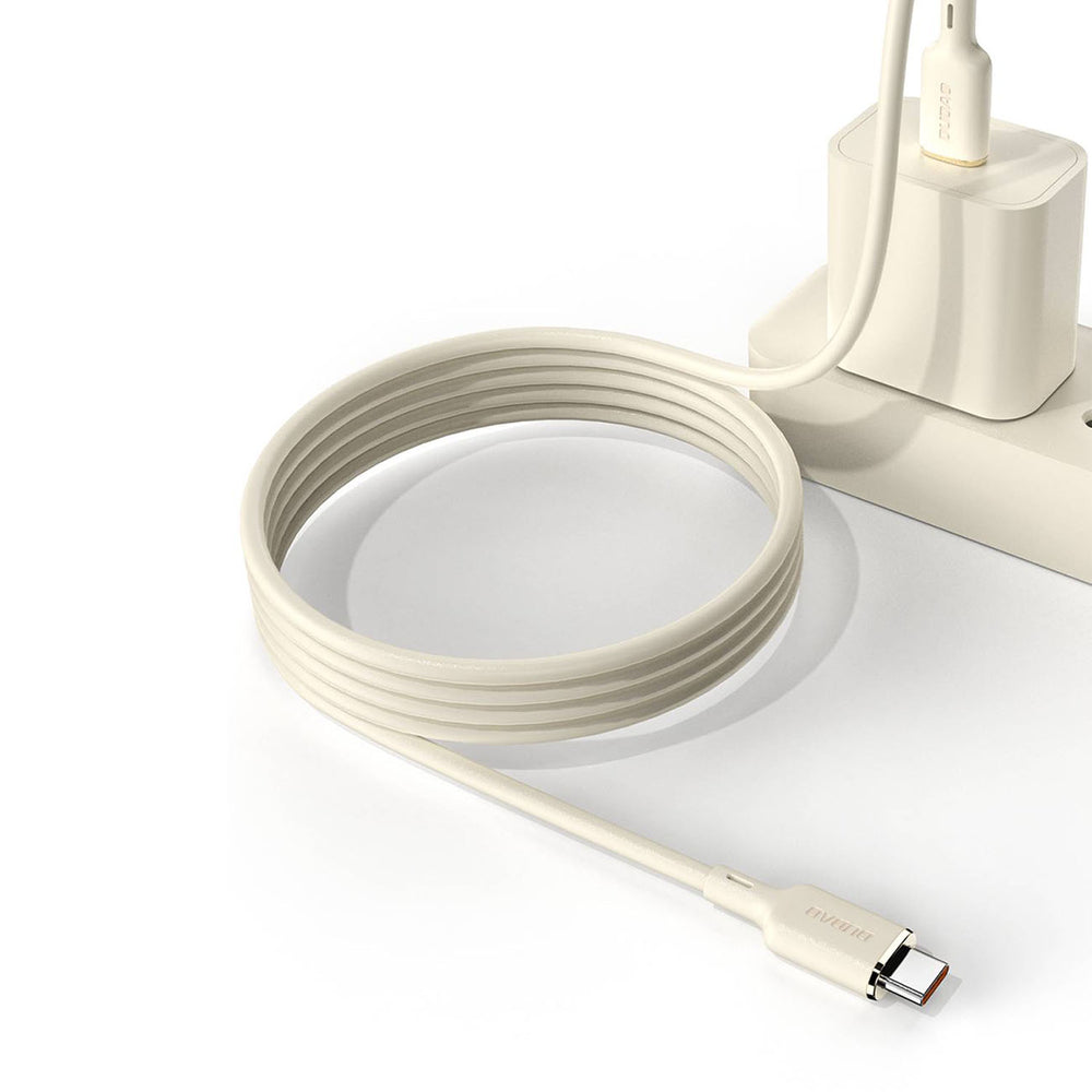 Dudao L7SC USB-A - USB-C cable 5A 1m - beige