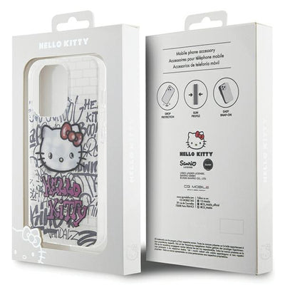 Hello Kitty IML Kitty On Bricks Graffiti case for iPhone 13 Pro / 13 - white