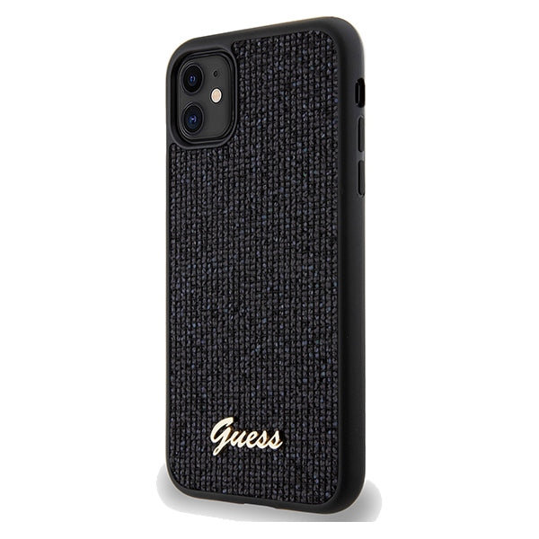 Guess Disco Metal Script case for iPhone 11 / Xr - black