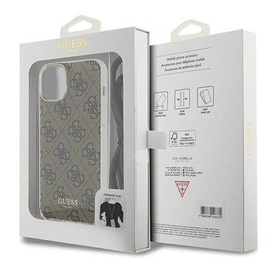 Guess Crossbody Cord 4G Print case for iPhone 15 / 14 / 13 - brown