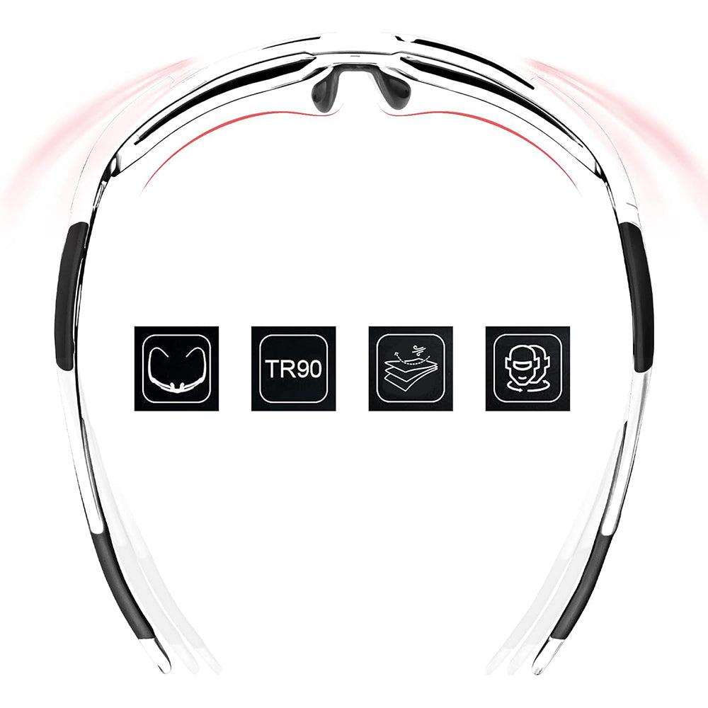 „Rockbros 10183“ poliarizuojantys dviratininko akiniai – mėlyni