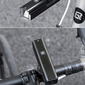 Rockbros 24610002001 Front Bike Light 1000 lm + USB-C - USB-A Cable - Black