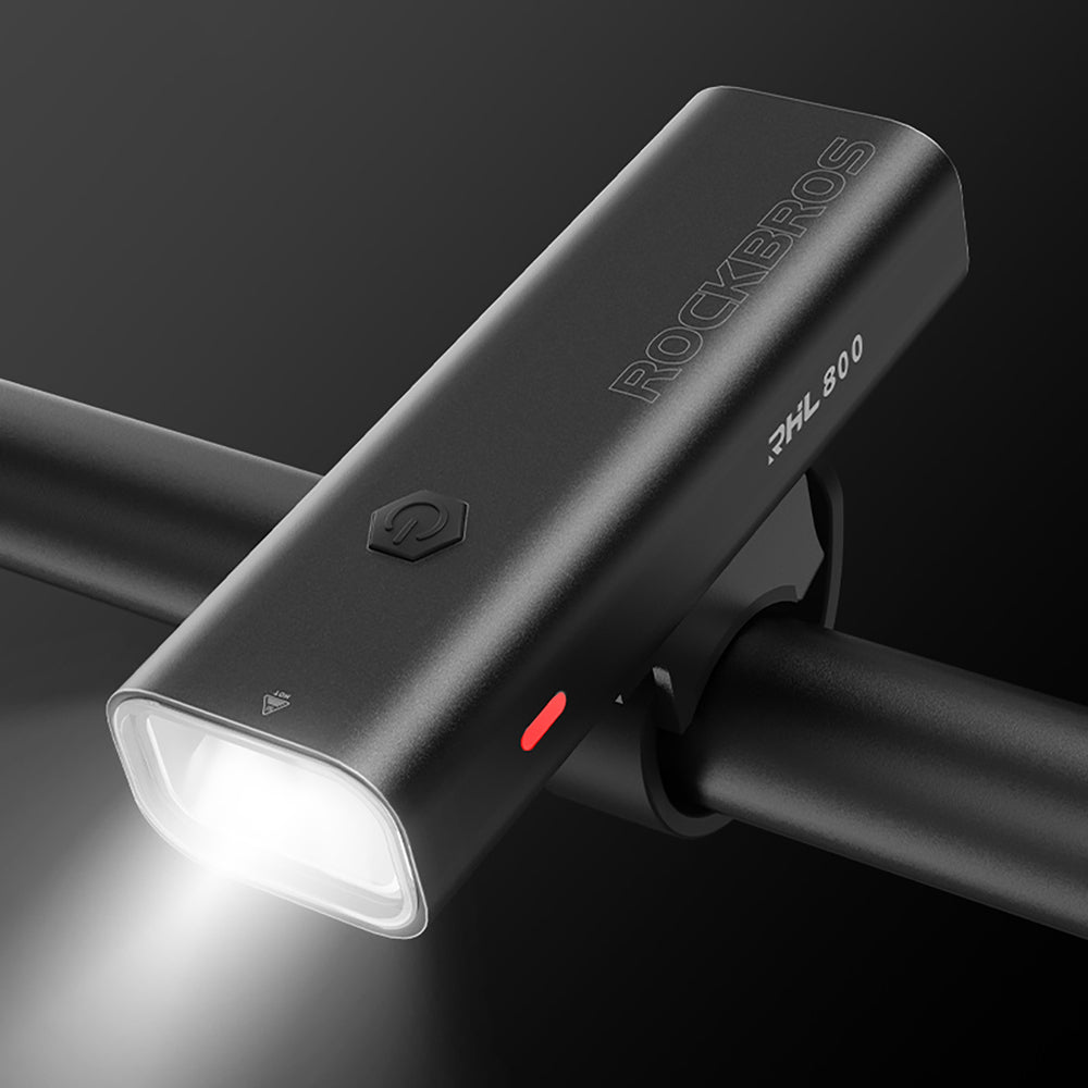 Rockbros 24710012001 front bicycle light 800 lm + USB-C - USB-A cable - black