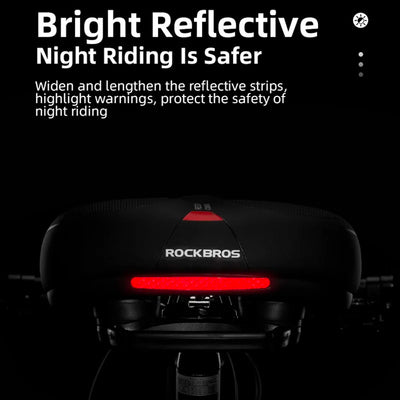 Rockbros AQ-6090R bicycle saddle - black and red