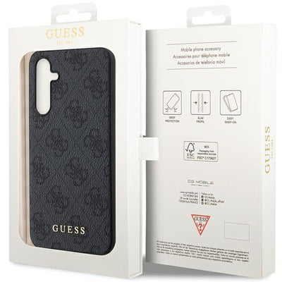 Guess GUHCS23FEG4GFGR S23 FE S711 gray/gray hardcase 4G Metal Gold Logo