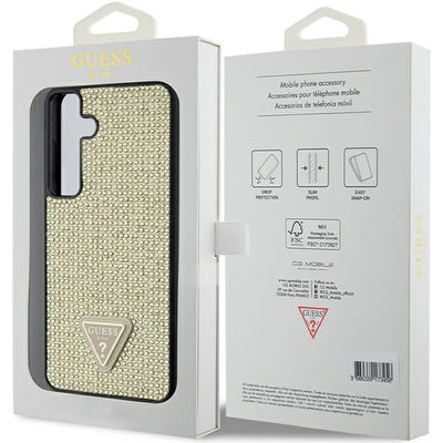 Guess Rhinestone Triangle case for Samsung Galaxy S24+ - gold
