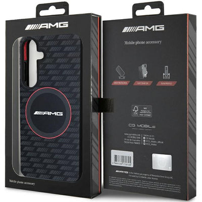 AMG Silicone Carbon Pattern MagSafe case for Samsung Galaxy S24+ - black