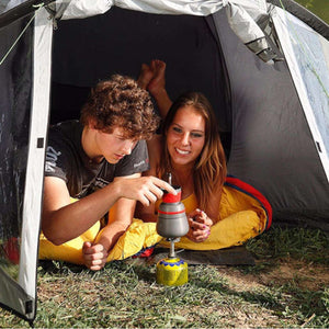 The lightest tourist stove for gas cartridges (valve or thread) HIKER 70gram 2.4kW