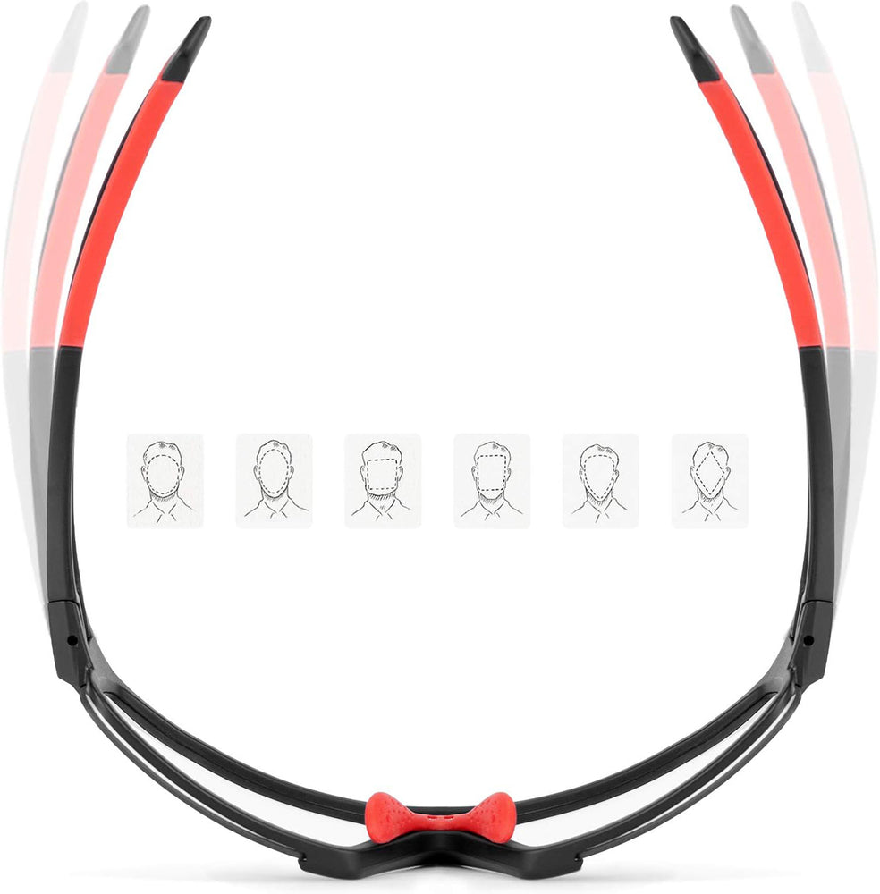 Rockbros SP216BK photochromic UV400 cycling glasses - black and red