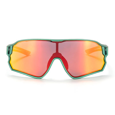 Rockbros 14110009002 polarized cycling glasses for children 8-14 years old - green