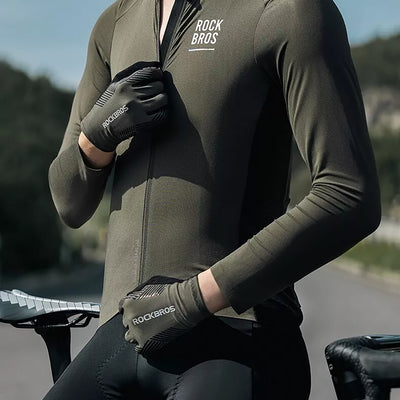 Rockbros 16110006003 shock-absorbing cycling gloves size L - green and black