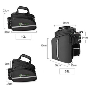 Rockbros A6-03BK bicycle bag for trunk 35 l with fold-out pockets - black