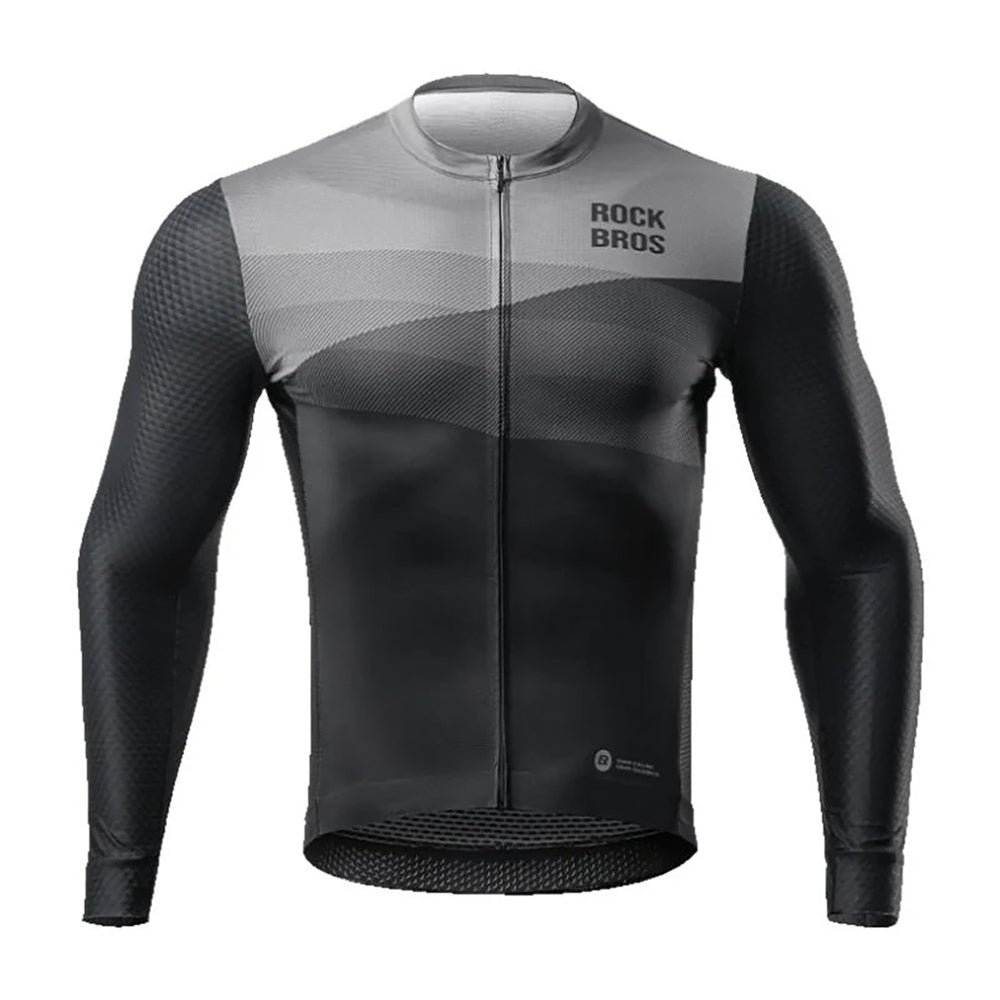 Rockbros 15120009005 Long Sleeve Cycling Jersey Spring/Summer XXL - Black