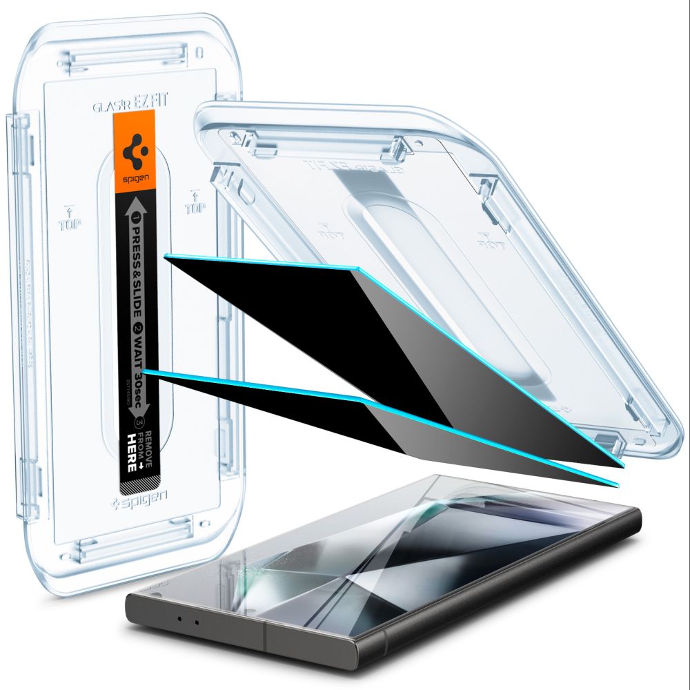 Spigen Glas.tR EZ Fit Privacy Tempered Glass for Samsung Galaxy S24 Ultra - 2 pcs.