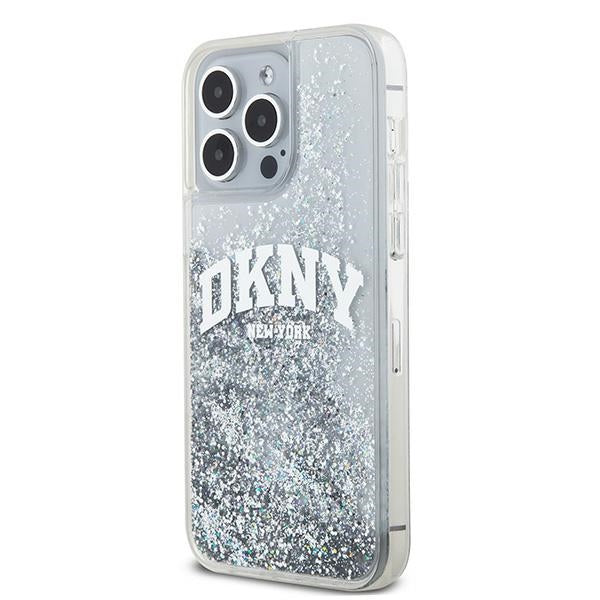 DKNY Liquid Glitter Big Logo case for iPhone 15 Pro - white